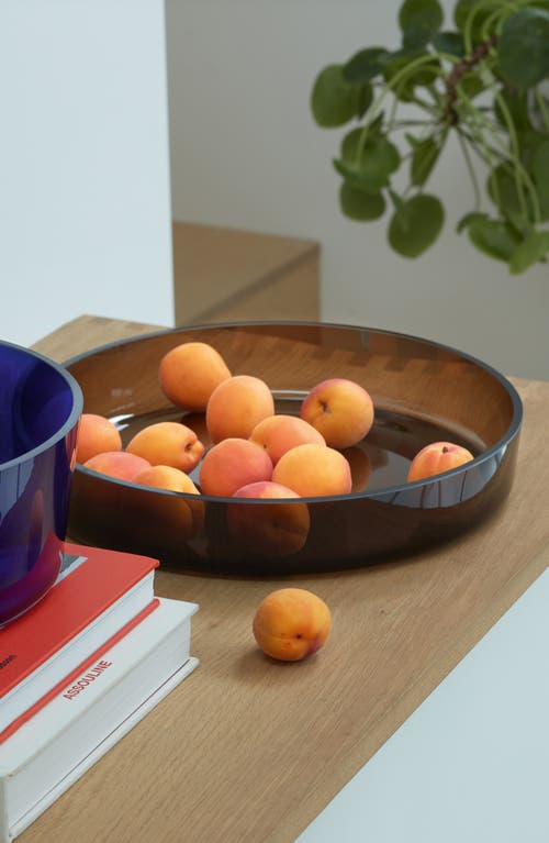 Lsa Collective Low Glass Bowl In Brown