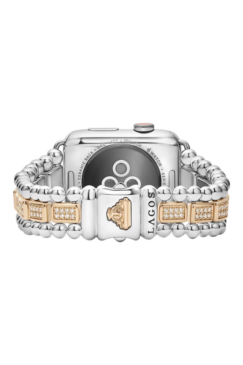 Smart Caviar Diamond Apple Watch® Watchband, Alternate, color, TWO-TONE