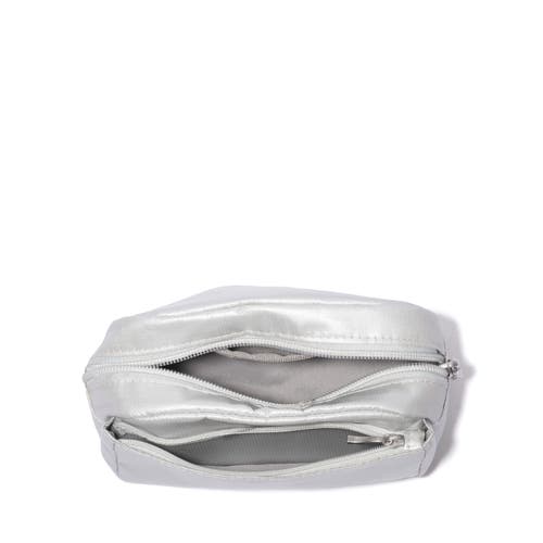 Baggallini Small Pocket Cosmetic Bag In Silver