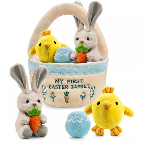 Easter Plush Baby Playset with Basket and Bunny