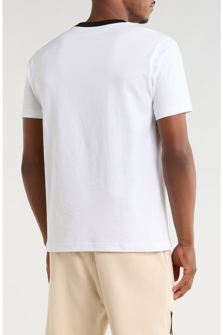 Logo Graphic Ringer T-Shirt, Alternate, color, WHITE/BLACK