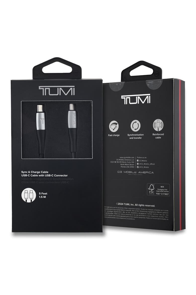 5-Ft USB-C to USB-C Cable, Alternate, color, BLACK