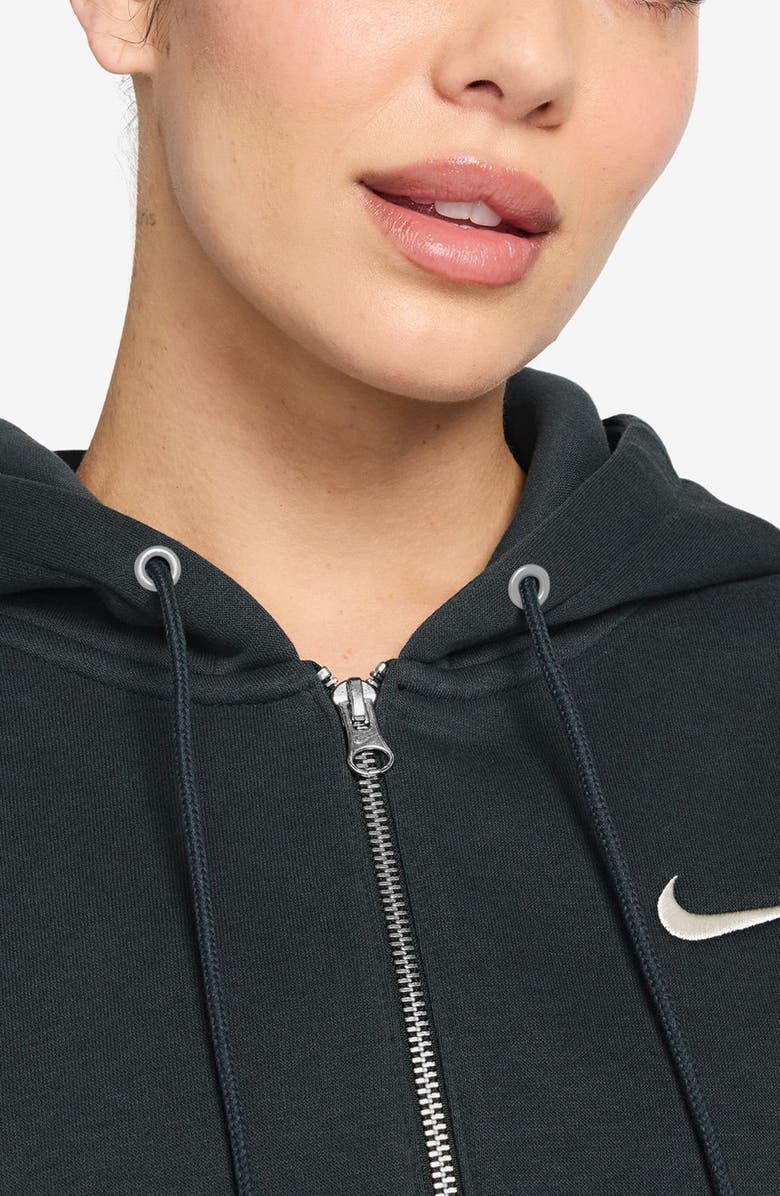 Nike Phoenix Relaxed Fit Cotton Blend Fleece Hoodie, Alternate, color, Seaweed/ Sail