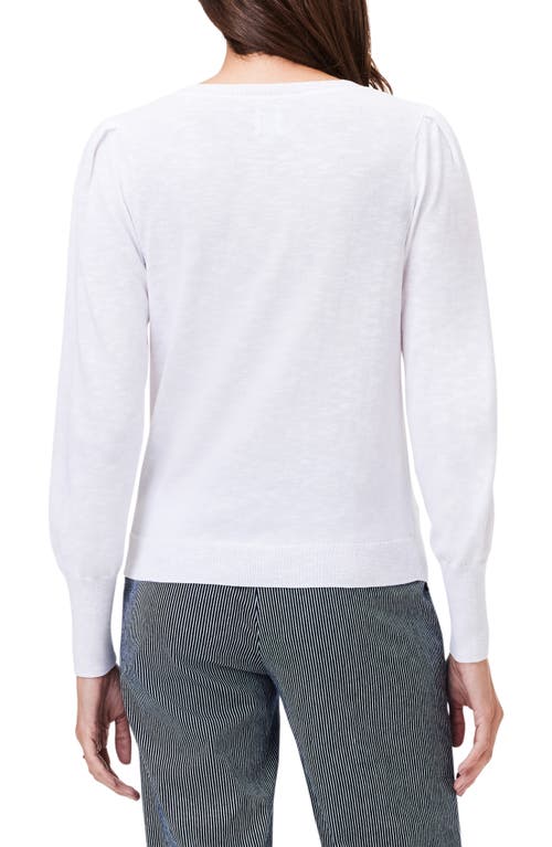 Nic + Zoe Slub Cotton Blend Sweater In White