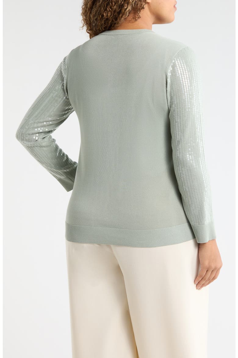 Clear Sequin Cardigan, Alternate, color, SOFT ALOE