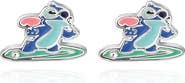 Disney Lilo and Stitch Silver Plated Surfing Stud Earrings