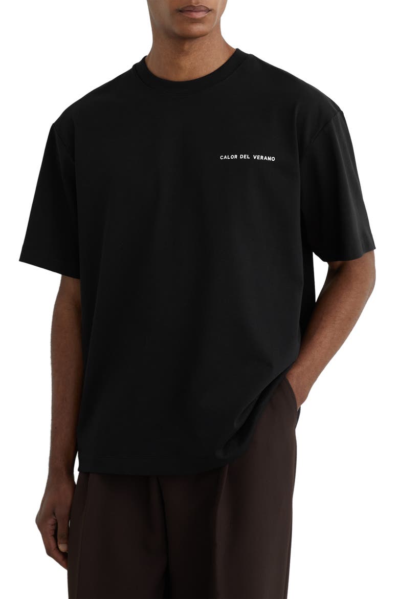 Casa Cotton Graphic T-Shirt, Main, color, BLACK