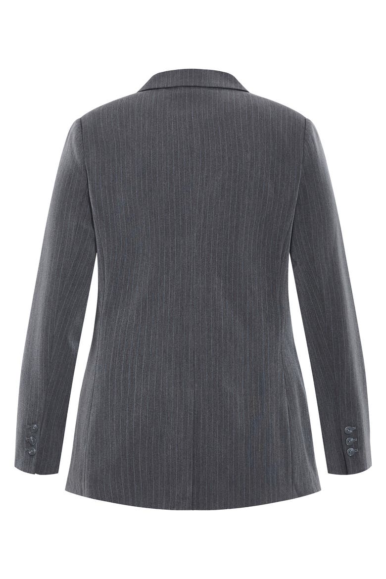Cora Double Breasted Blazer, Alternate, color, GREY BLUE STR