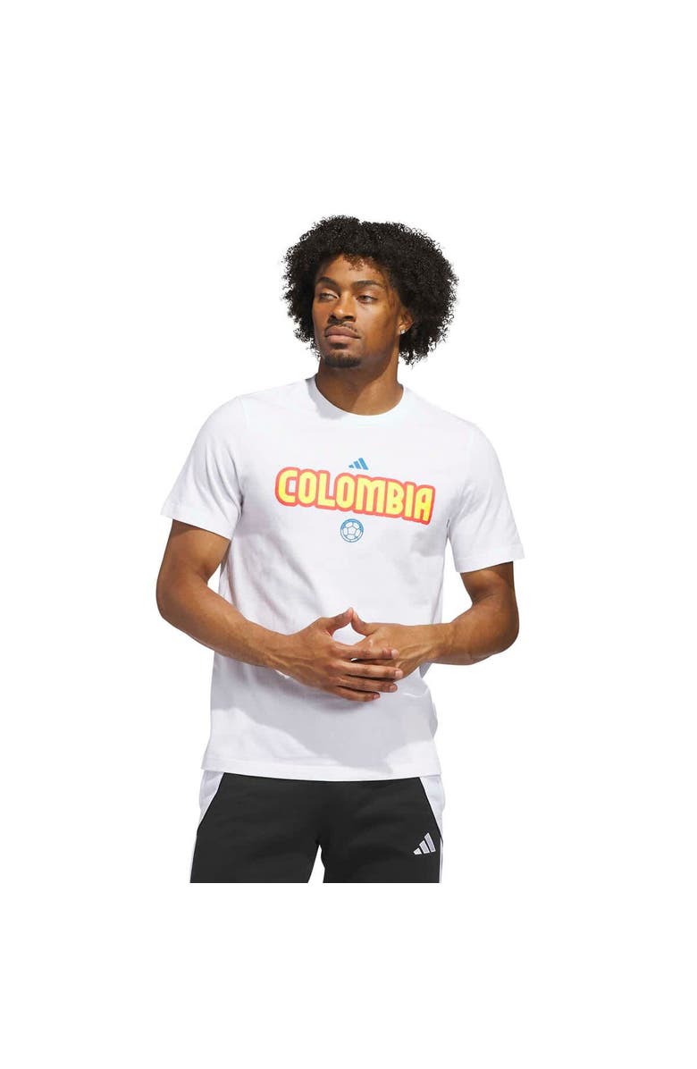 adidas Men's adidas White Colombia National Team Jersey Hook T-Shirt, Alternate, color, White