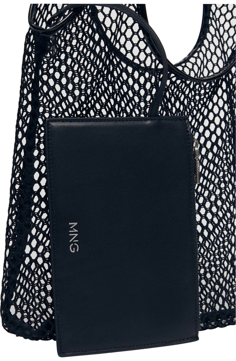 MANGO Mesh Shopper Bag, Alternate, color,