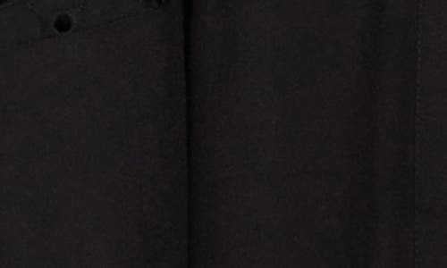 Boho Me Eyelet Button-up Shirt In Black