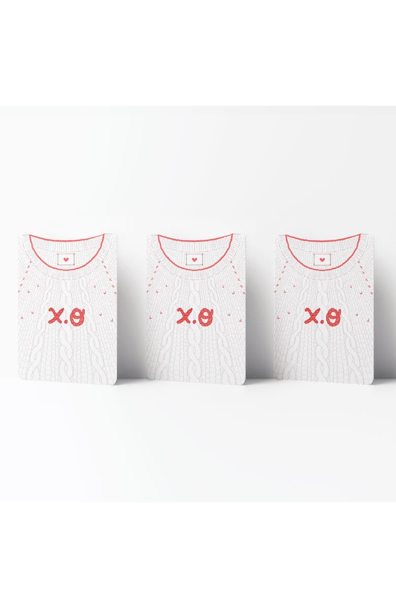 Ramus & Co Love/Friendship Greeting Card Pack (3ct) "XO Sweater", Main, color, Multi-Pack