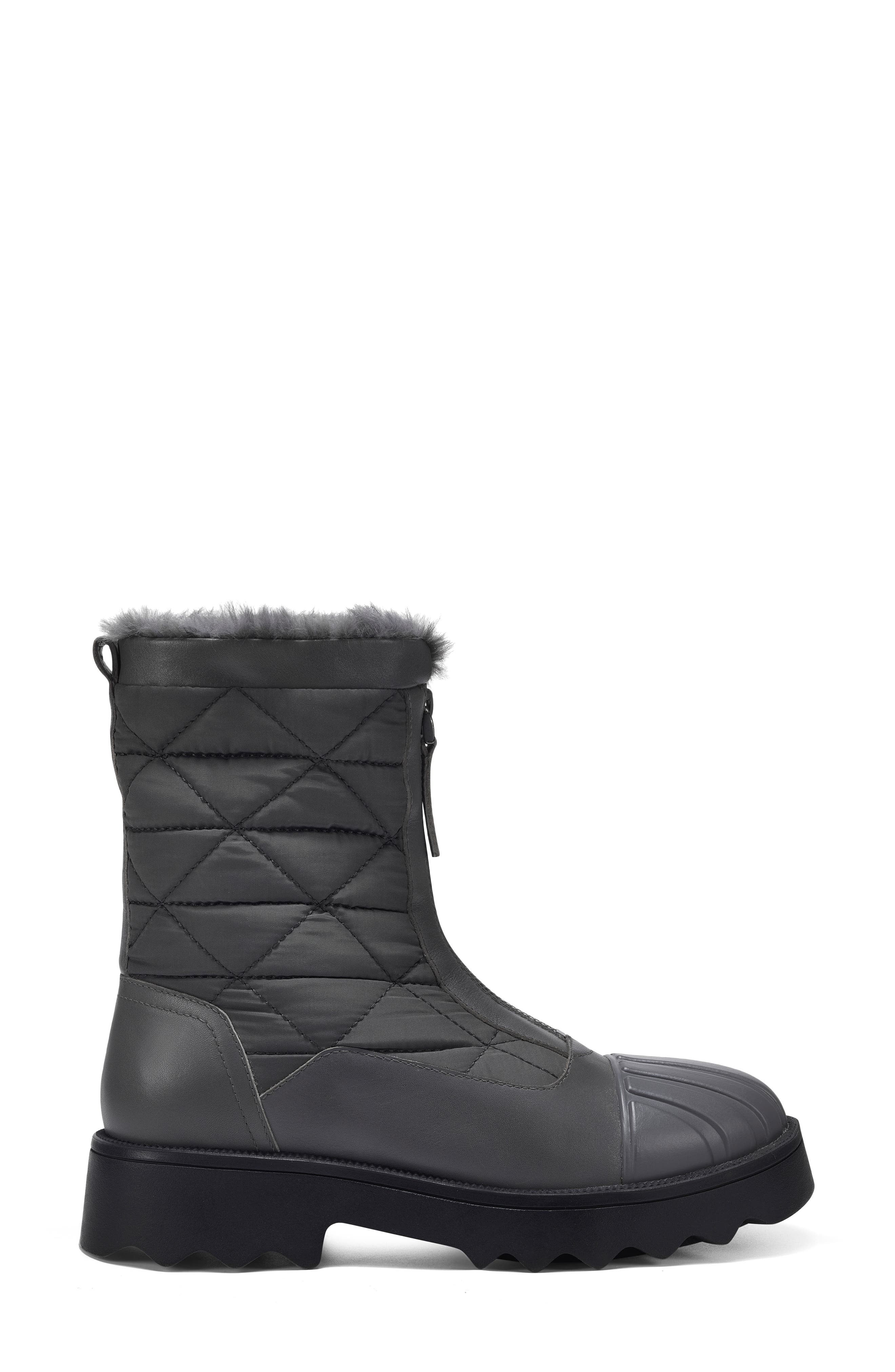 Serena Faux Shearling Boot, Alternate, color, GREY COMBO