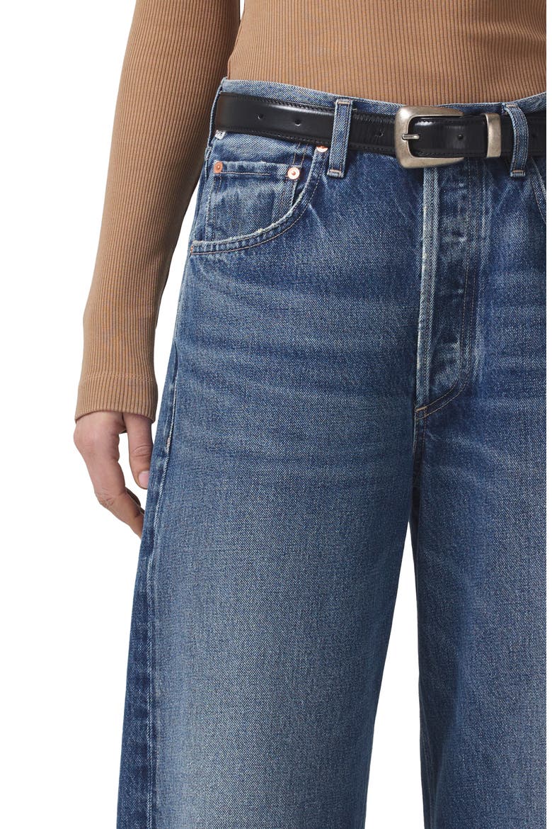 Ayla High Waist Baggy Organic Cotton Jeans, Alternate, color, BRIELLE