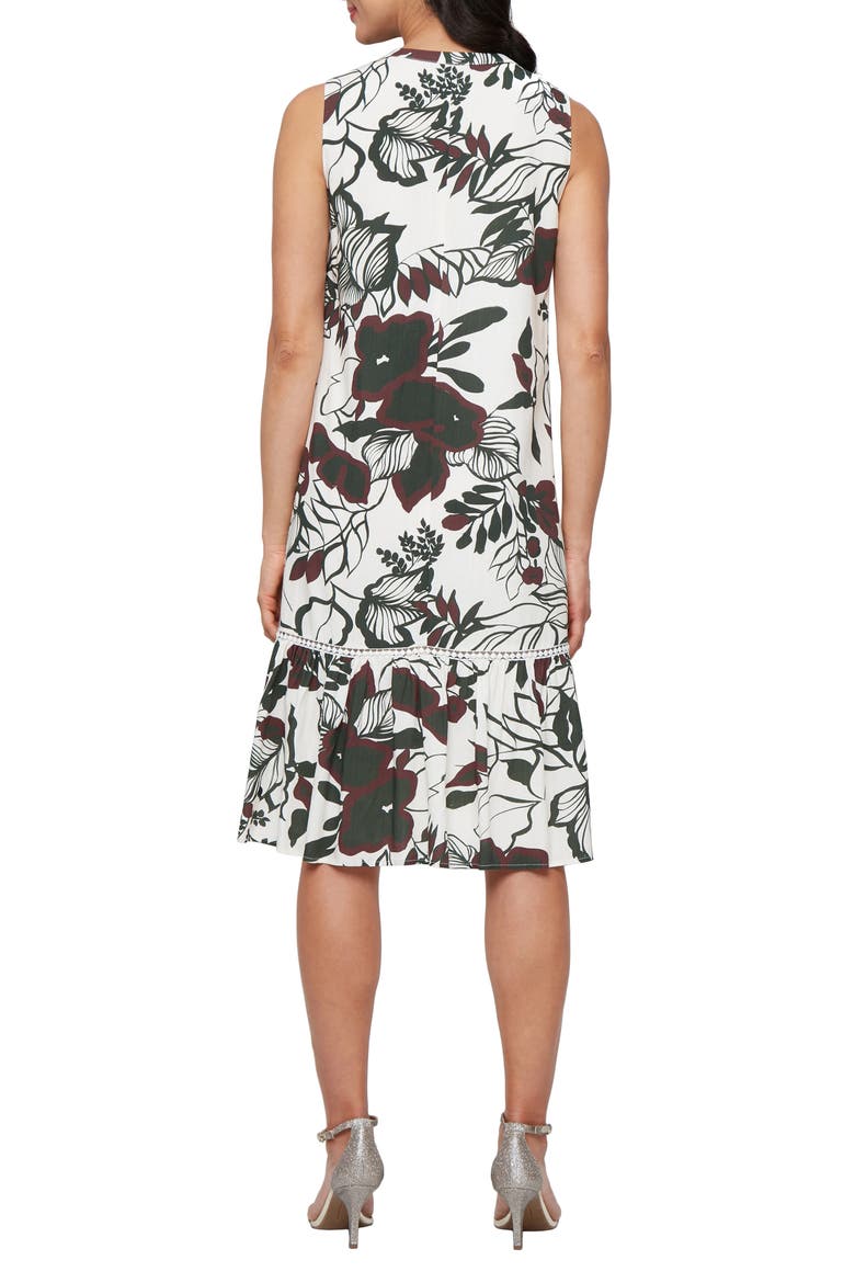 Drop Waist Shift Dress, Alternate, color, IVORY MULT