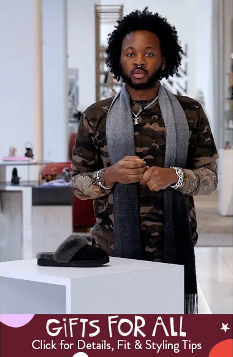 Cozy Knit Genuine Shearling Slipper, sales video thumbnail