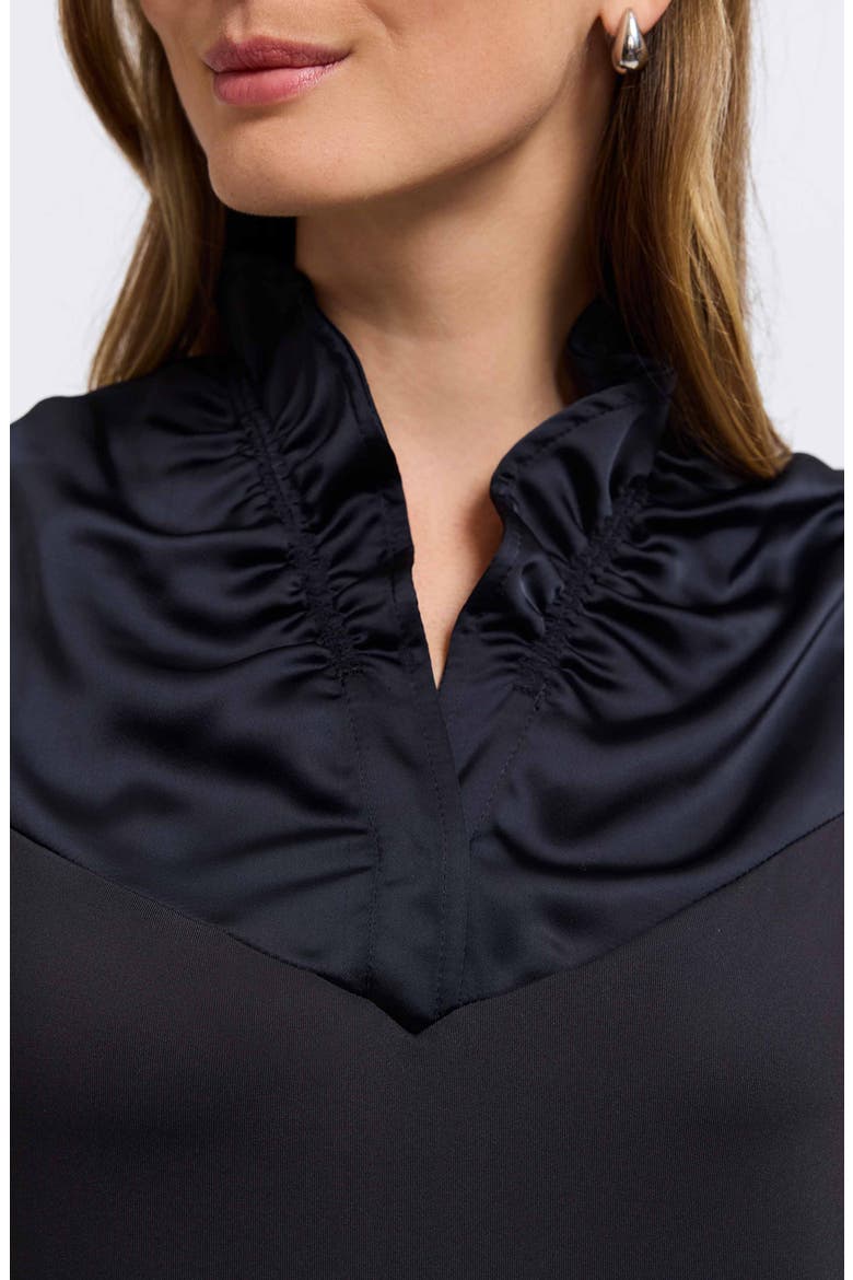 Tammy Glow Sleeveless Satin Top, Alternate, color, BLACK