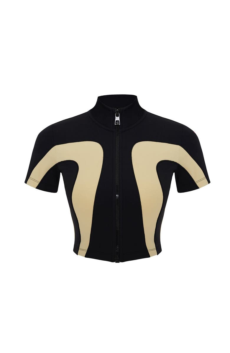 PCFG Boomerang Zip Up Top, Main, color, Black