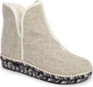 Toni Pons Espadrille Platform Bootie with Faux Fur Lining