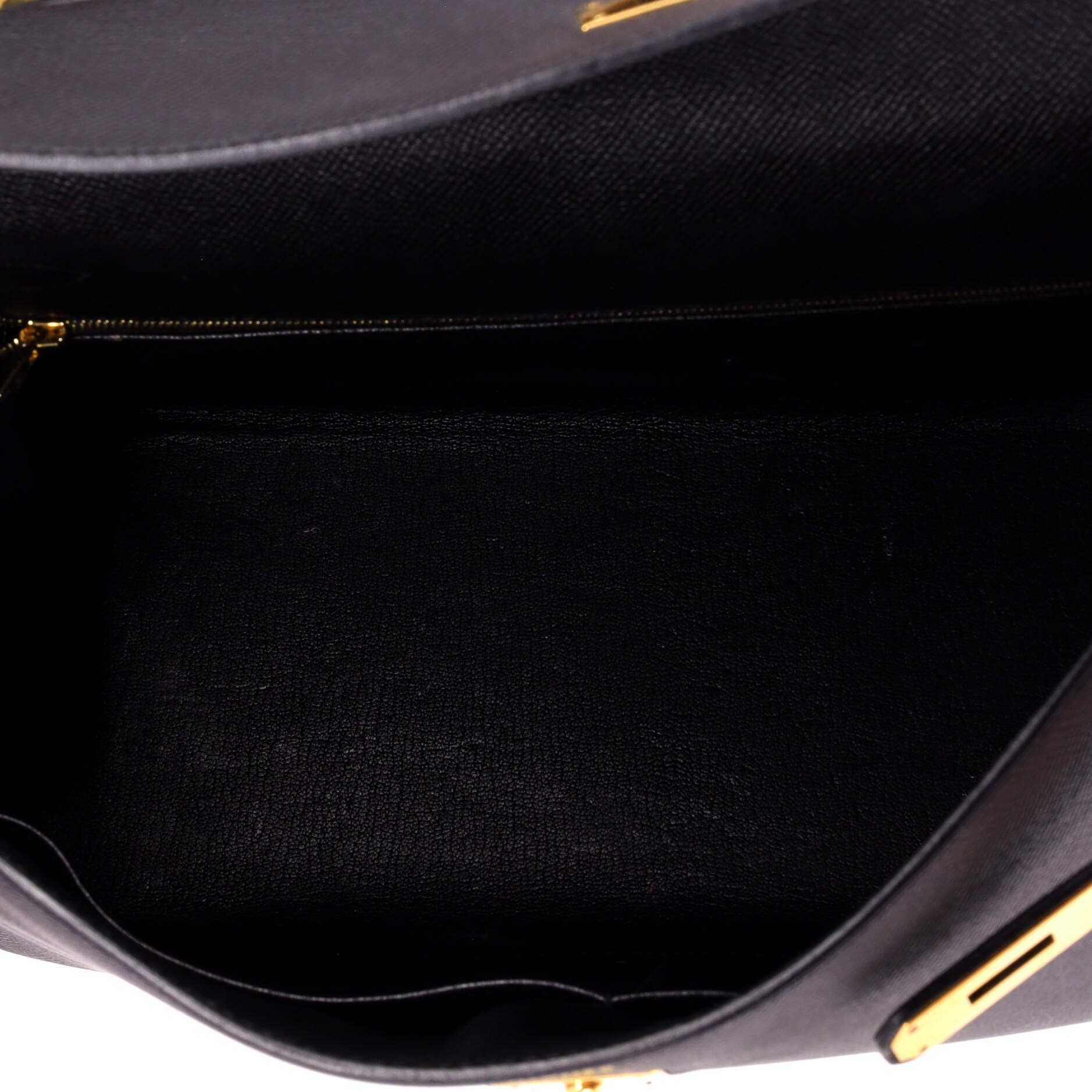 Kelly Handbag Black Epsom with Gold Hardware 35, Alternate, color, Black