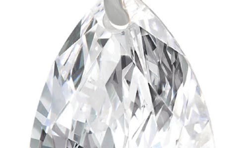 Maria Tash Floating Marquise Diamond Single Charm Threaded Stud Earring In White