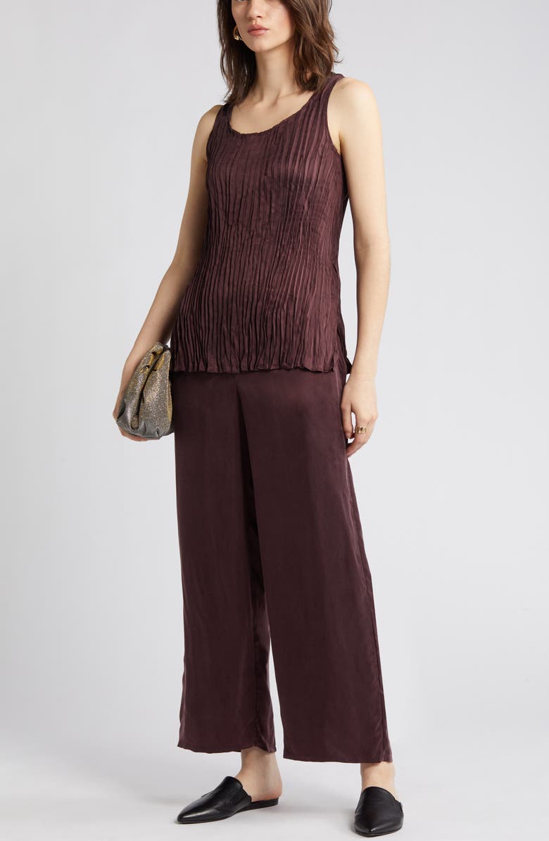 Eileen Fisher Scoop Neck Crinkle Tank, Main, color,