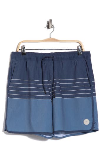 Rvca Yogger Hybrid Drawstring Shorts In Moody Blue