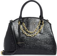 BCBG Debossed Triple Compartment Satchel