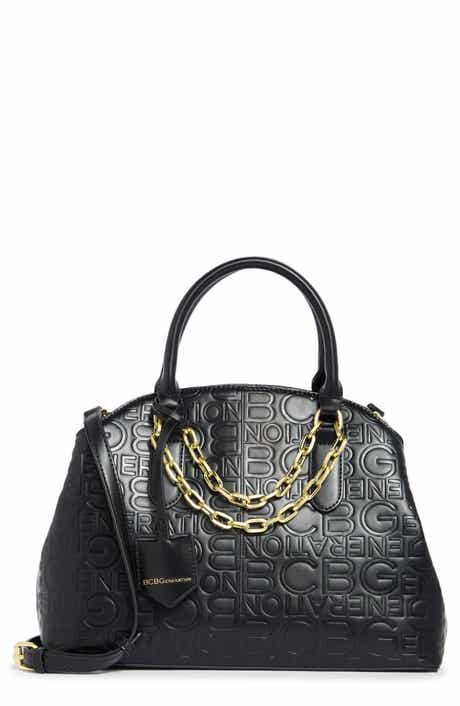BCBG Debossed Triple Compartment Satchel
