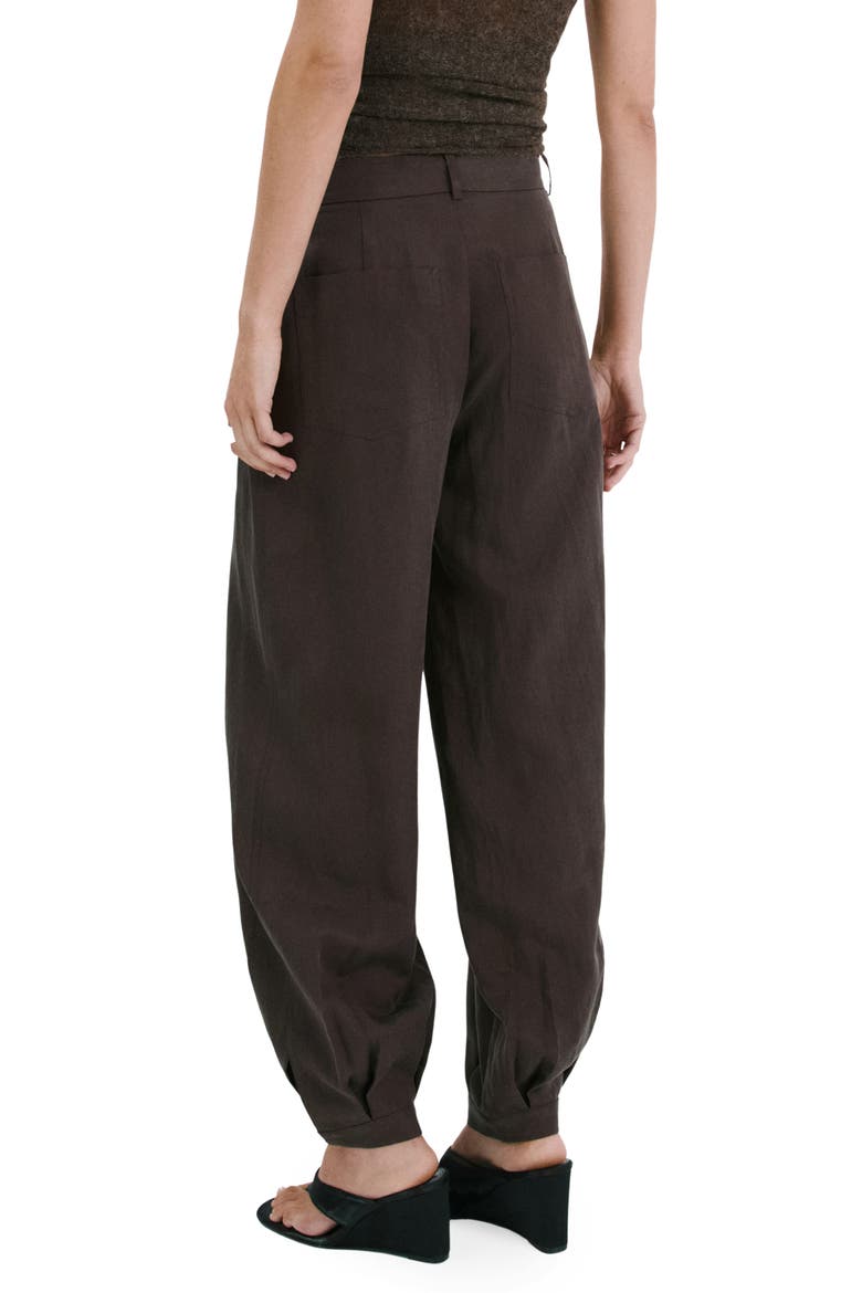 Pleated Baggy Pants, Alternate, color, CHOCOLATE
