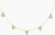 Everlee Multi Shape Cluster Station Lab Diamond Necklace in 14K
