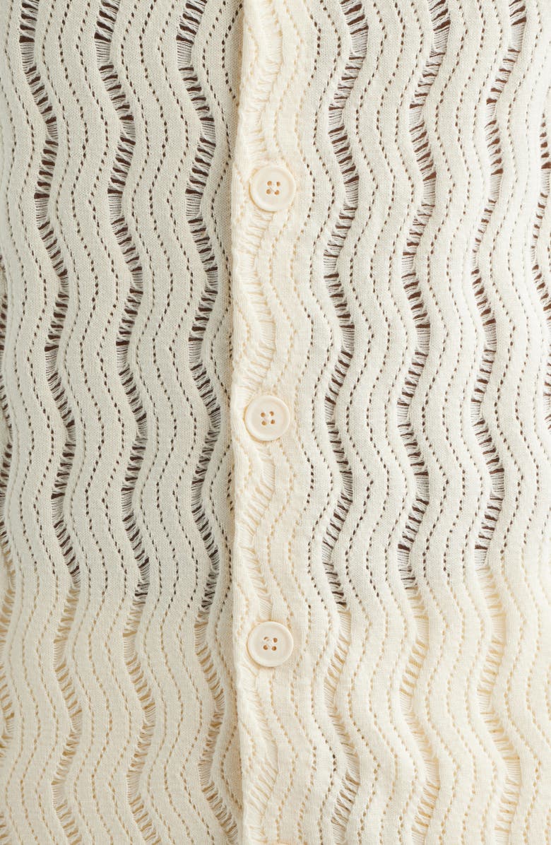 MAVRANS Oceanside Knit Button-Up Shirt, Alternate, color, Beige