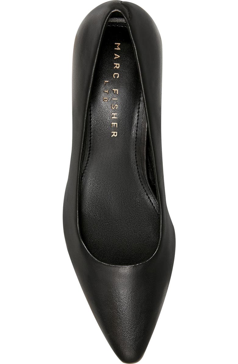 Marc Fisher LTD Kendri Pointed Toe Kitten Heel Pump, Alternate, color, Black