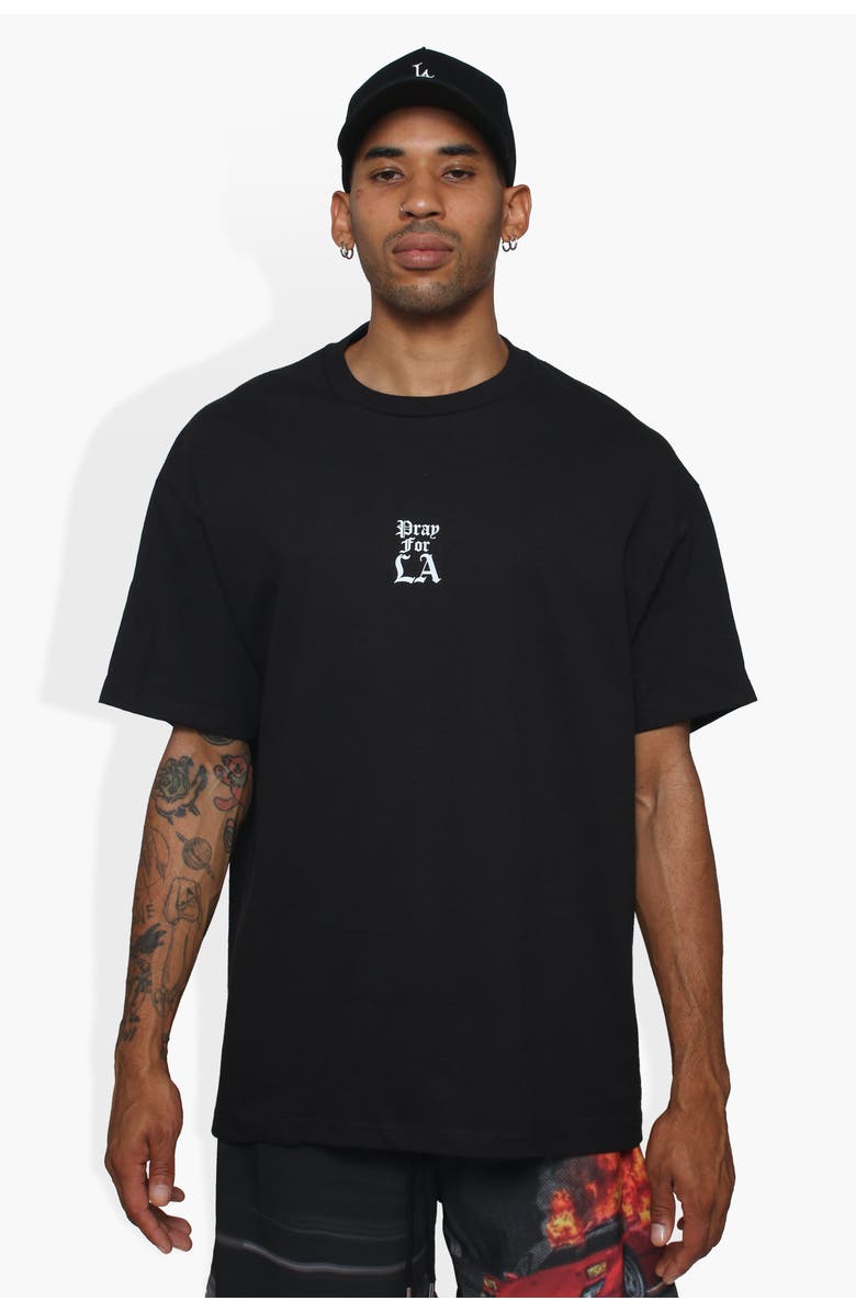 THE CELECT Times Pray For LA Tee, Alternate, color, Black