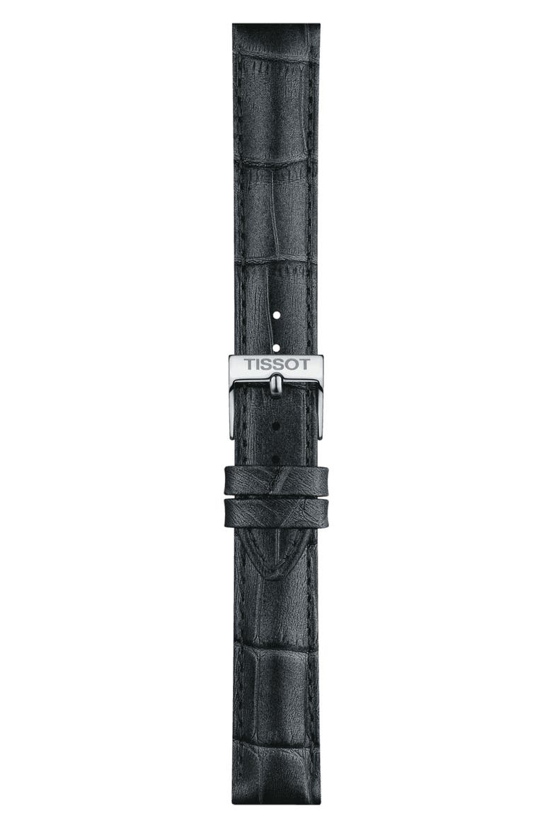 16mm Leather Watch Strap, Main, color, GREY