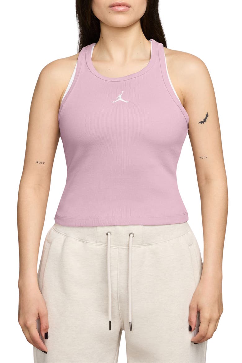 Essential Racerback Tank, Main, color, 676 ICDCMN/WHITE