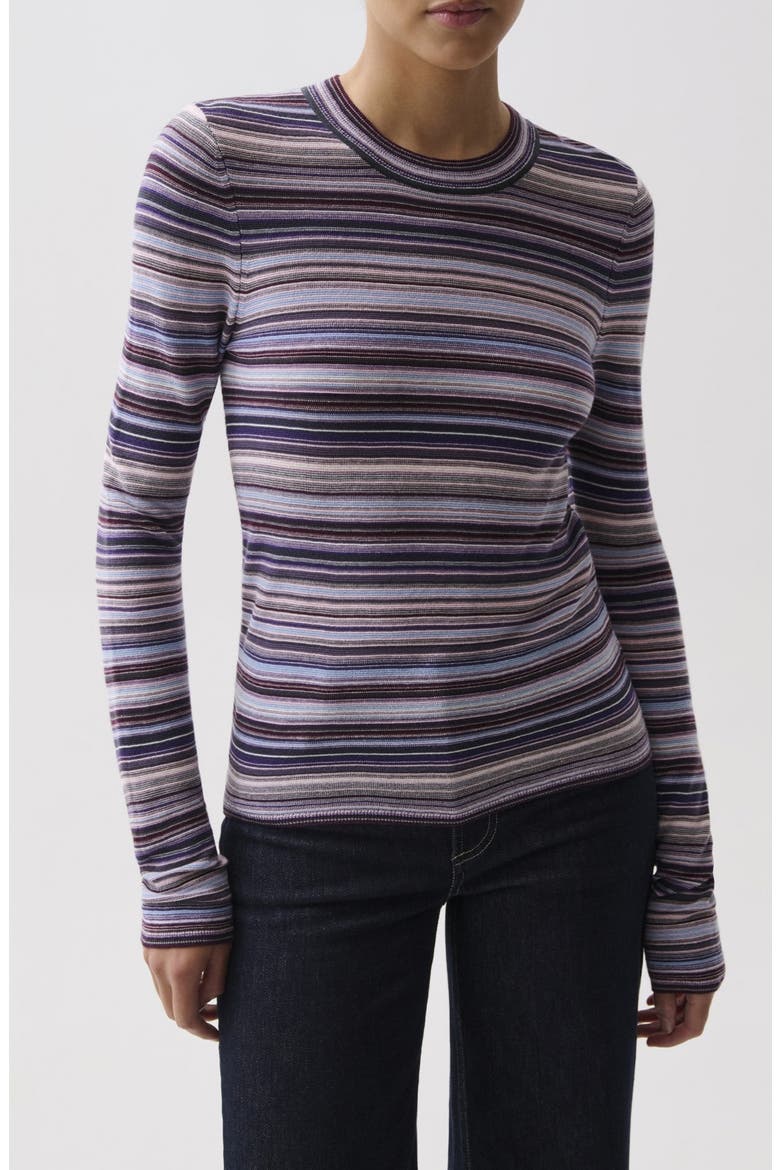Madison Stripe Sweater, Main, color, LOVINA STRIPE