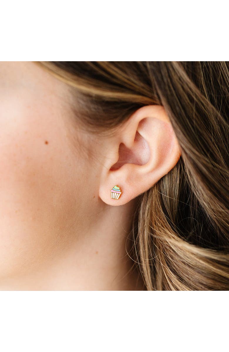 Pip Pop Rainbow Cupcake Stud Earring, Alternate, color, Multi