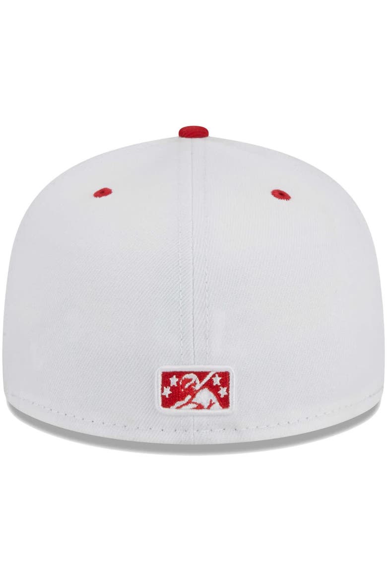 Men's New Era White Indianapolis Indians Theme Nights ABCs  59FIFTY Fitted Hat, Alternate, color, White