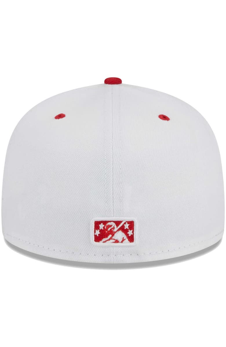 New Era Men's New Era White Indianapolis Indians Theme Nights ABCs 59FIFTY Fitted Hat, Alternate, color, White