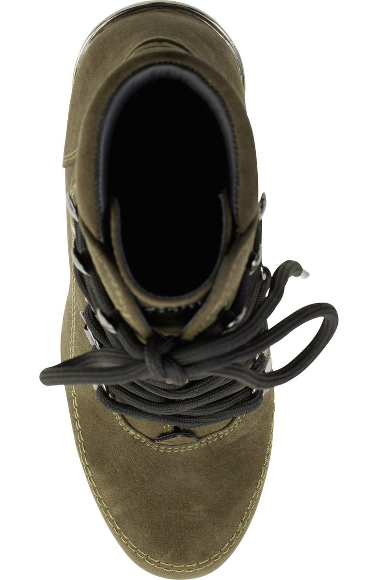 DKNY Linni Lace-Up Platform Bootie, Alternate, color, Military