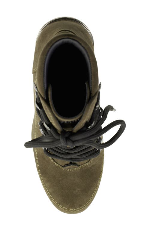 Dkny Lenni Womens Faux Leather Lug Sole Booties In Green