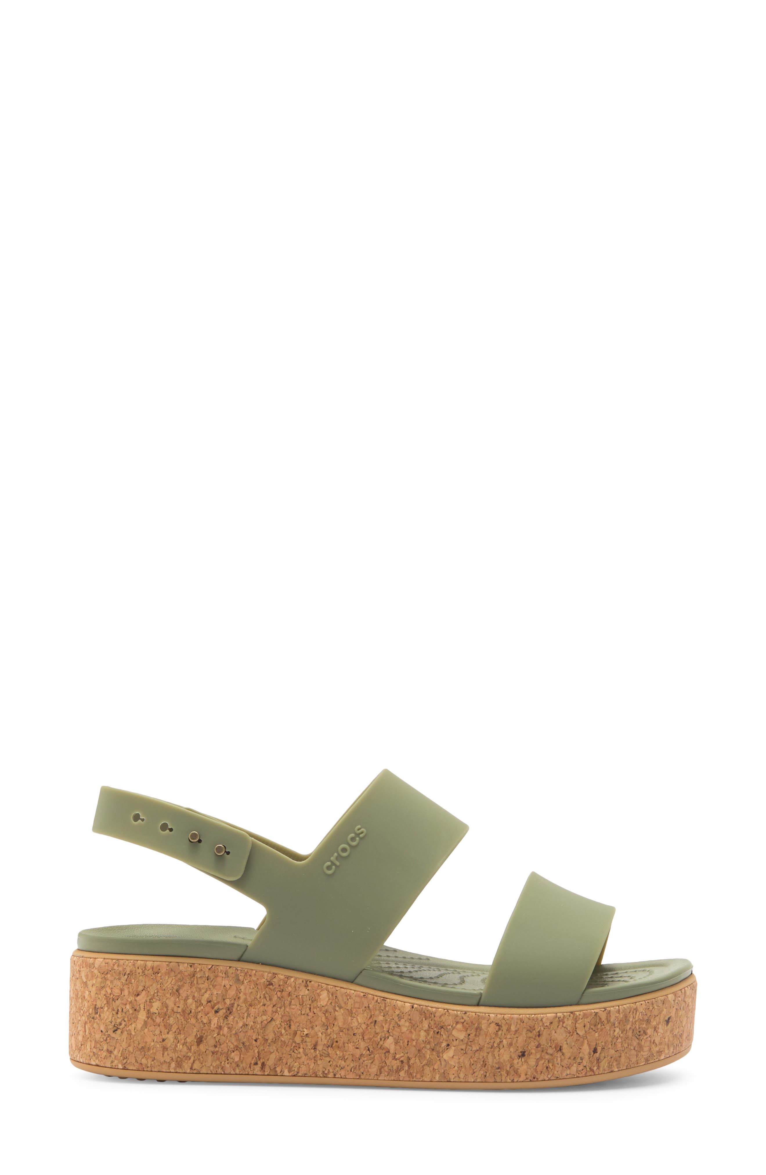Brooklyn Cork Low Platform Wedge Sandal, Alternate, color, CARGO