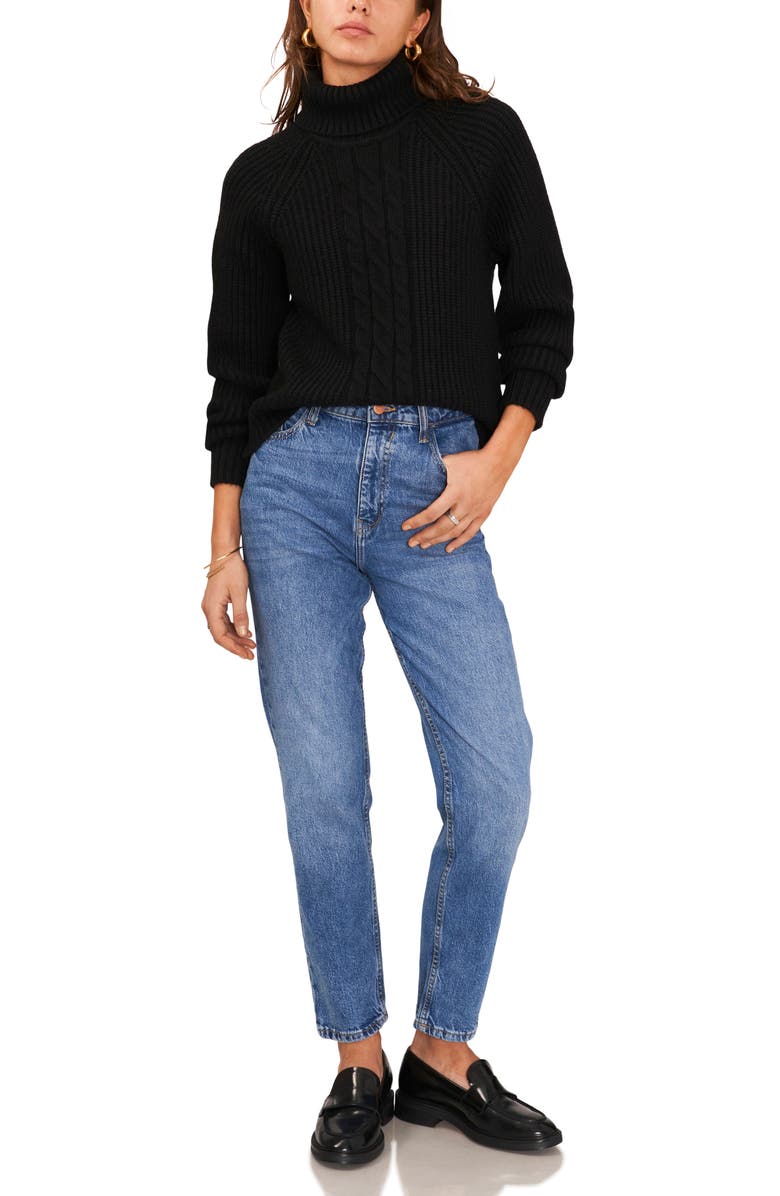 1.STATE Back Cutout Turtleneck Sweater, Alternate, color,