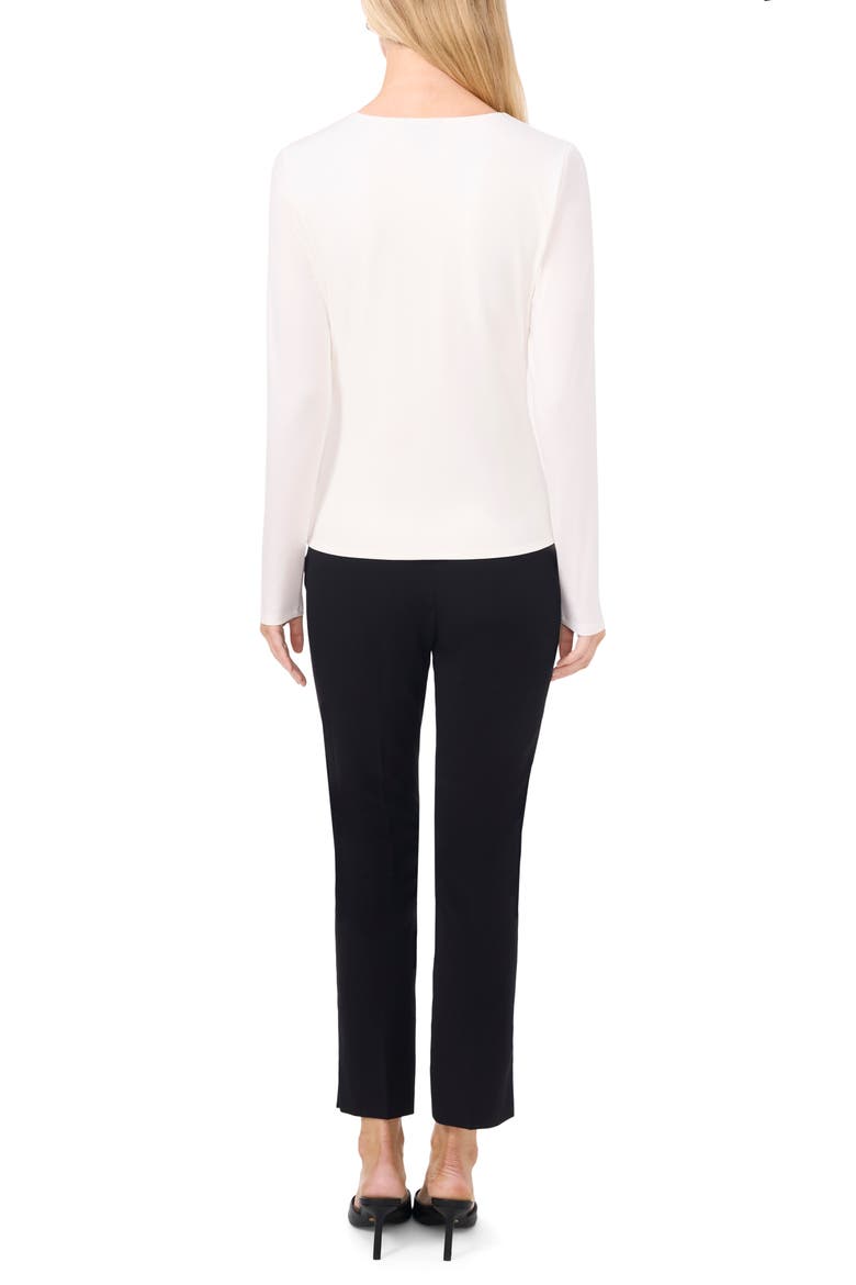Compression V-Neck Top, Alternate, color, NEW IVORY