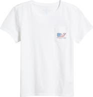 vineyard vines Kids' Flag Whale Pocket T-Shirt