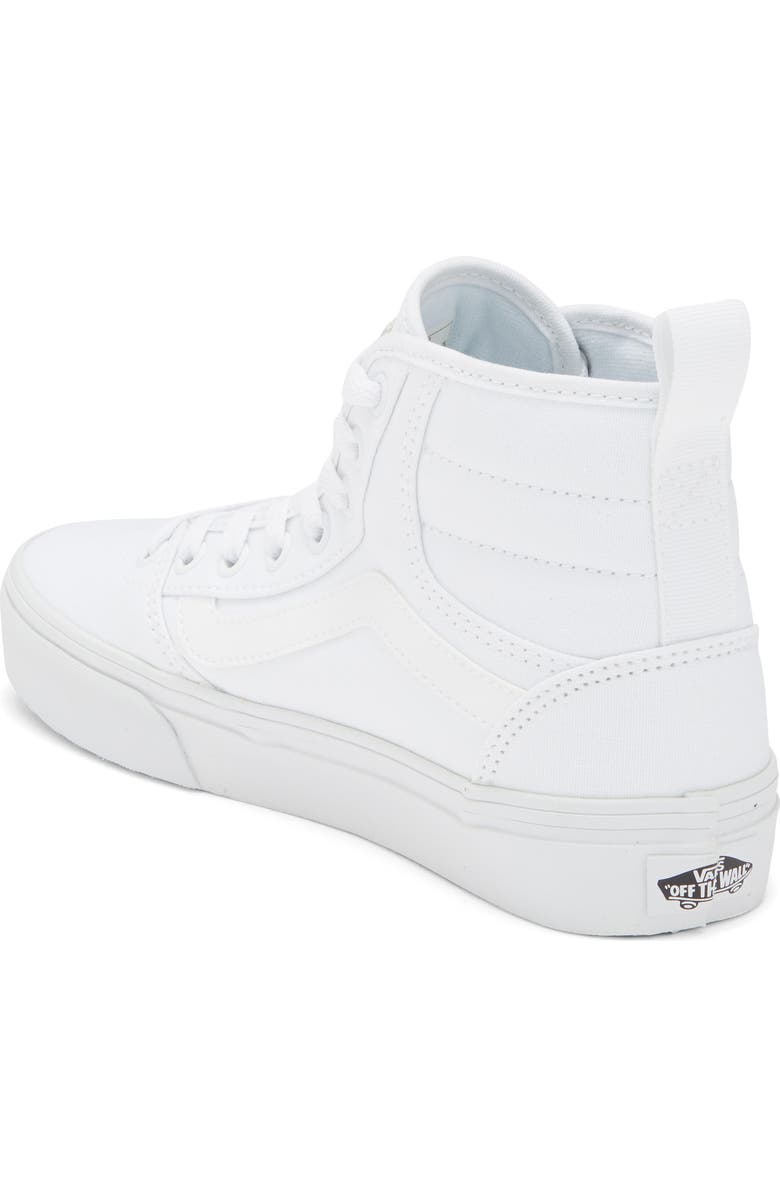 Vans Ashwood High Top Sneaker, Alternate, color, Canvas White/White