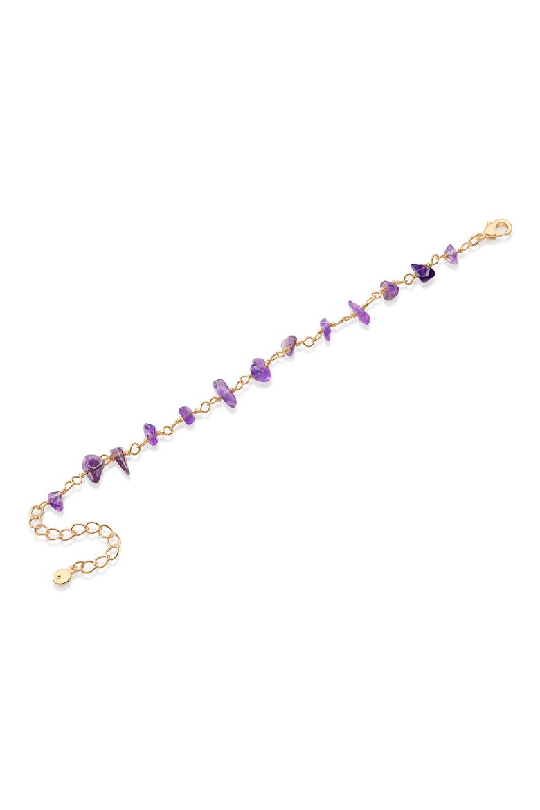 Raw Cut Amethyst Bracelet (Nordstrom Exclusive), Alternate, color, PURPLE/ GOLD