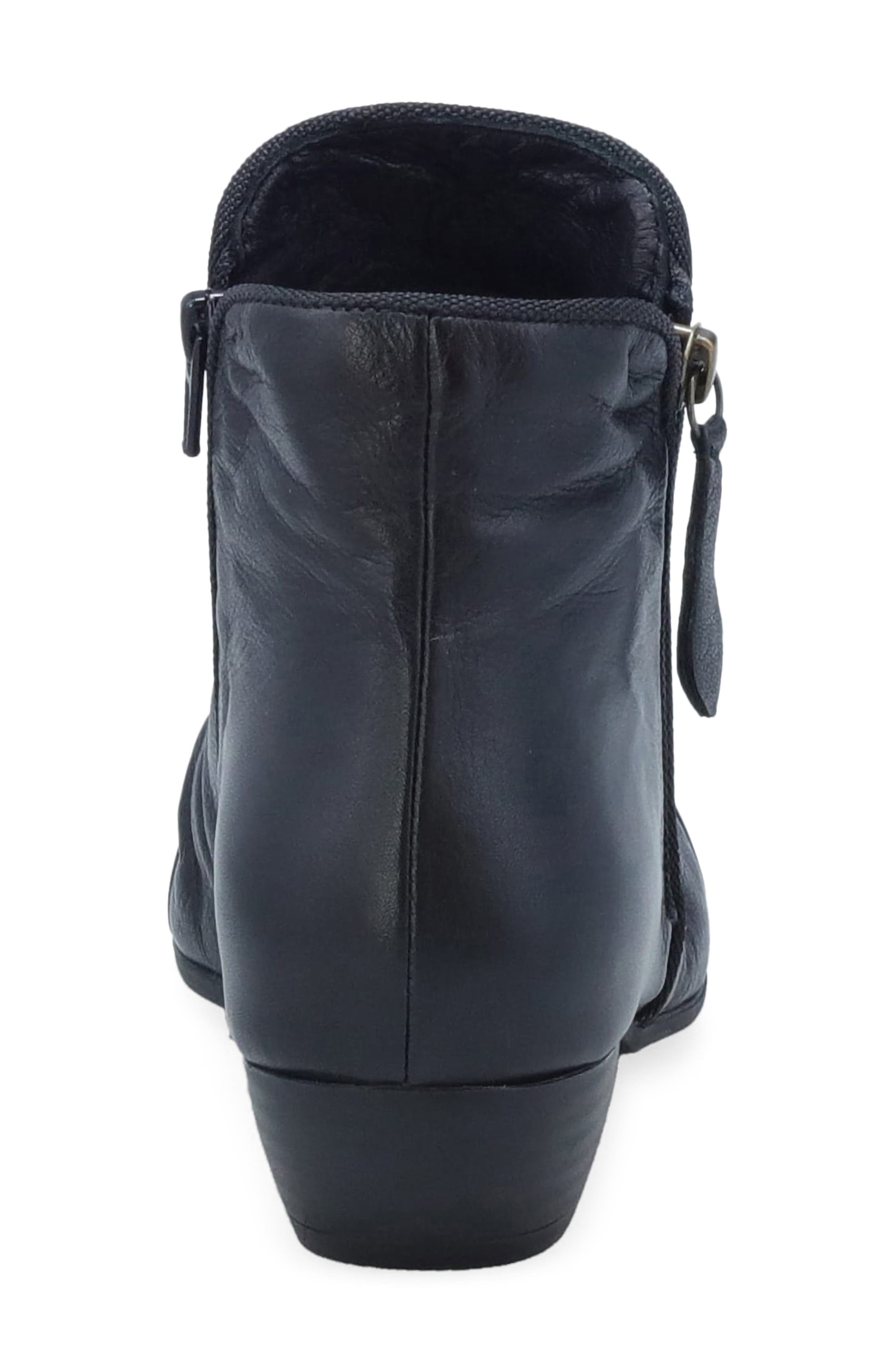 Cammi Leather Bootie, Alternate, color, BLACK