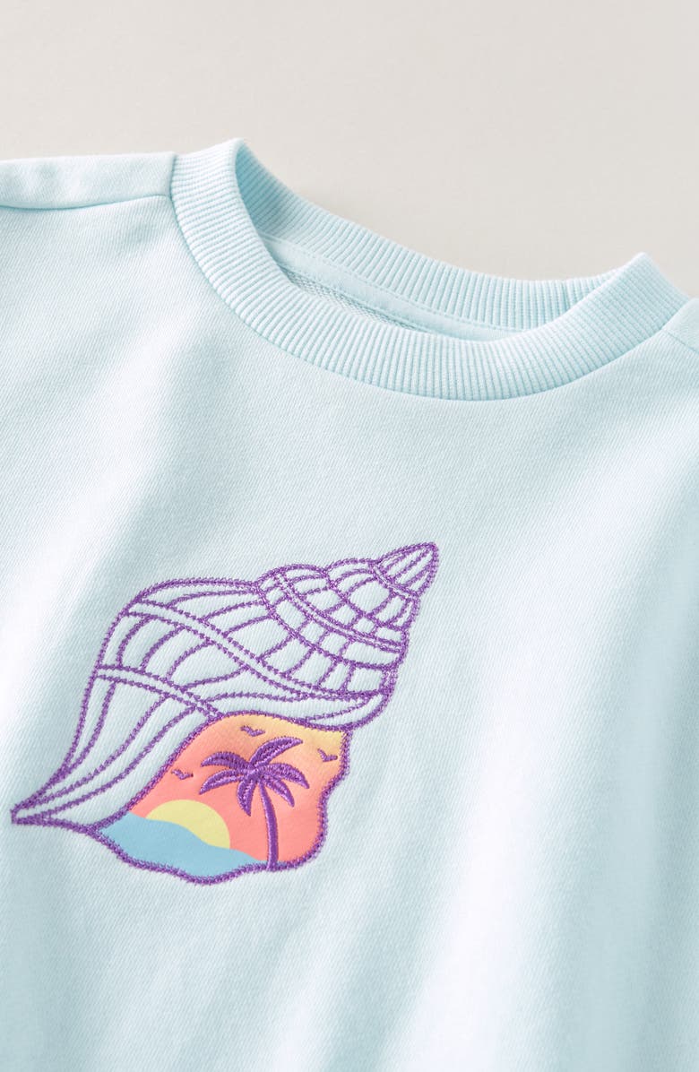 Tucker + Tate Kids' Seashell Embroidered Graphic Sweatshirt, Alternate, color, Blue Saltwater Seashell Beach